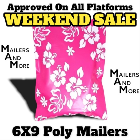 Other - 25 6X9 Pink Hawaiian Poly Mailers PRICE IS FIRM WEEKEND SALE